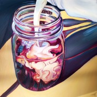 Nida Fatima Syed, Milky Way, 12 x 14 inch, Oil on Board, Still life Painting, AC-NDFRZ-003